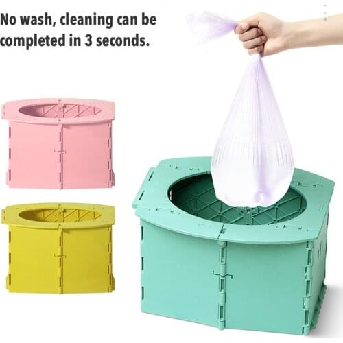 Portable Kids Toilet Folding Commode Outdoor Toilet Seat Training Baby Potty for Camping Car Infant Emergency Potties