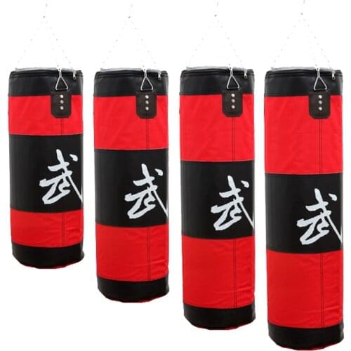 Empty 70/80/90/100cm Boxing Bag Taekwondo Punch Training Sandbag Kicking Target MMA Muay Thai Kickboxing Equipment DEO