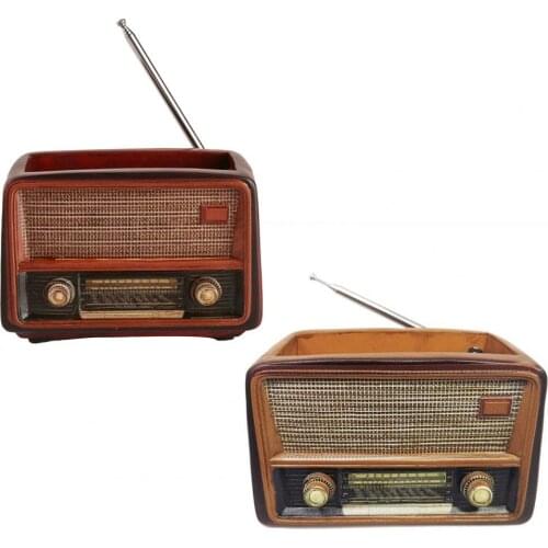 Radio Flowerpot Retro Unique Resin Fleshy Flowerpot Sculpture for Home