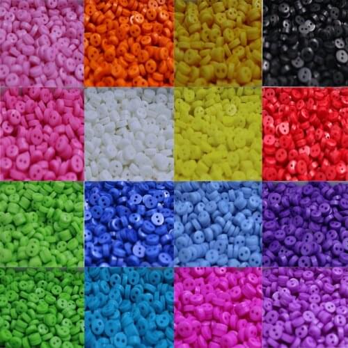 6mm Small size colorful sewing bulk buttons Scrapbooking accessories Resin Button wholesale 500pcs