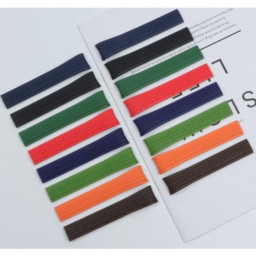 21mm Black Brown Blue Red Green silicone Rubber Watchband For Patek strap for Aquanaut Philippe series 5164a 5167a Watch band