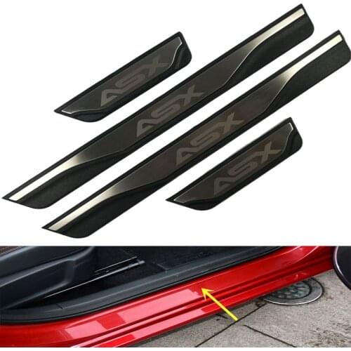 Car Styling For Mitsubishi ASX 2013-2018 ABS Stainless Steel Scuff Plate Door Sill Rear Bumper Protector