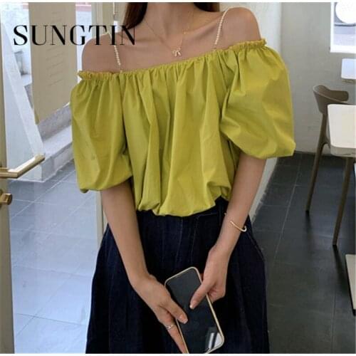 Sungtin Blue Blouses