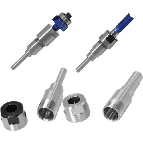 1pc Shank Extension Rod Tongue Milling Cutter Groove Joint Carbide End Mill Router Bit Set Stock Woodworking Cutting Tool 12/8mm