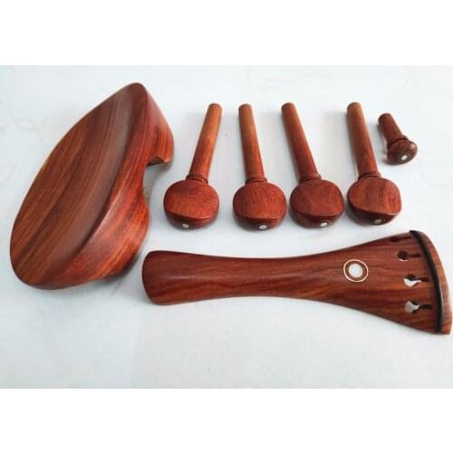 1 set high quality rose wood violin parts 4/4 full size, violin accessories