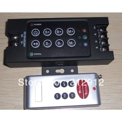 10A*3channel output RF 8key RGB LED controller,DC12-24V input