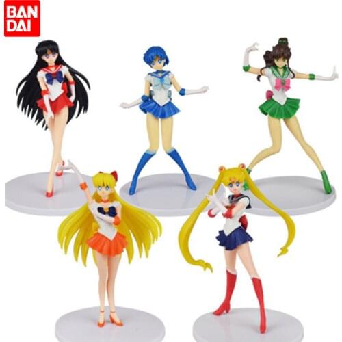5 PCS of Sailor Moon Model Toy Moon Hare Tuxedo Venus Anime Series Decoration Decoration Cartoon Gift Anime Holiday Gift