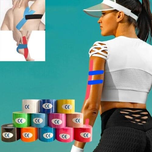 One Piece Kinesiology Tape Muscle Bandage Sport Cotton Elastic Adhesive Strain Injury Tape Knee Muscle Pain Relief Adhesive Tape