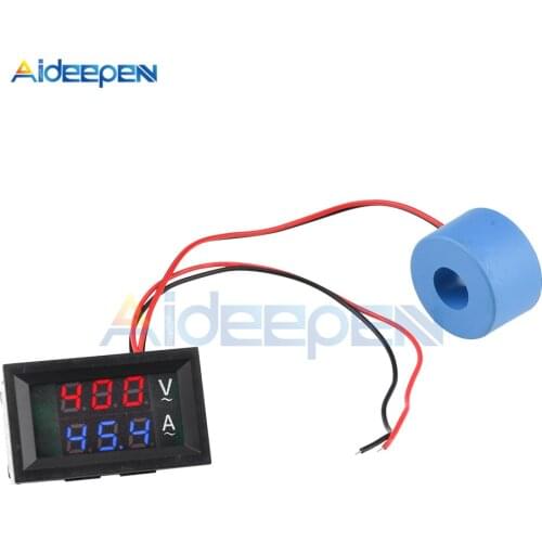 AC50-600V 220V Digital Voltmeter Ammeter Dual Display Voltage Current Meter Detector Meter Amperimetro LED Electrical Instrument