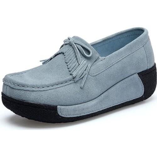 COWCOM 2021 Summer Shallow Mouth Tassels Peas Shoes Wedge Heel Rocking Shoes Female Muffin Shoes Breathable Mom Single Shoes LCH