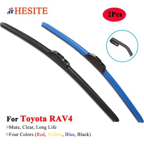 2Pcs Colorful Windscreen Hybrid Wiper Blades for Toyota RAV4 Series MK1 MK2 MK3 MK4 Model Year From 1994 to 2017 Fit U J H1 Hook