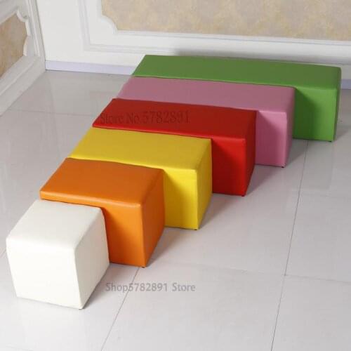 Kindergarten Shopping Mall Early Education Software Combination Rest Long Bench Fence Childrens Rectangular Stool Sofa For Shoe