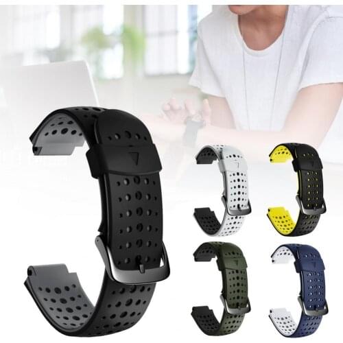Dual Colors Silicone Watch Strap for Garmin Fore-runner 235/220/230/620/630/735 Silicone Watch Strap for Garmin Fore-runner Stra