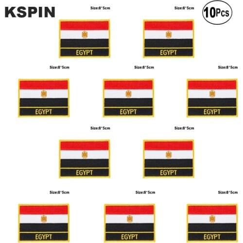 Egypt Flag Embroidery Patches Iron on Saw on Transfer patches Sewing Applications for Clothes in Home&Garden