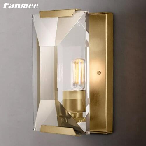 Harlow Crystal Sconce 1-Light Modern Luxury Crystal Corridor Wall Lamp LED Room Decor Indoor Lighting Fixture for Bedside Foyer