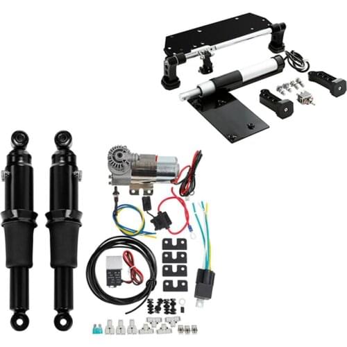 Motorcycle Rear Air Ride Suspension Kit Electric Center Stand For Harley Touring Road King Street Glide Electra Glide 2017-2021