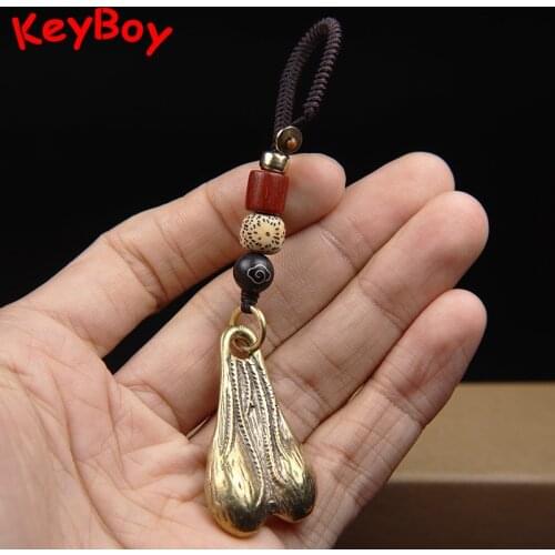 Solid Brass Balls Keyring Personality Keychain Novelty Key Fob For Car Key DIY Accessories Brass Testicles Lanyard Pendant Gift