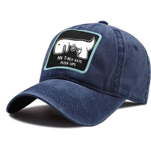 Summer Unisex Riding Hats Outdoor Cotton Baseball Cap Mr T rex Hate Push Ups Baseball Caps Adjustable Sun Shade Snapback Hat
