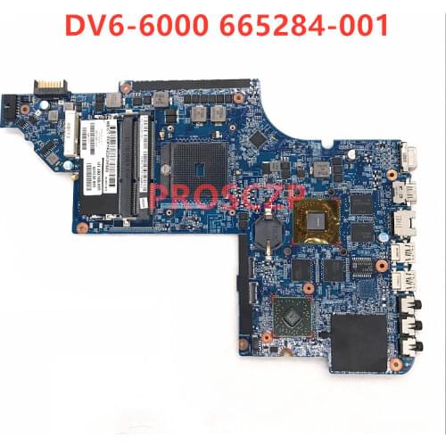 High quality for HP DV6 DV6-6000 665284-001 665284-501 665284-601 Laptop Motherboard HD6750M 1GB DDR3 100% fully tested