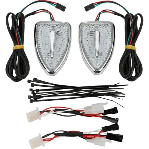 Motorcycle Left & Right Aero Head Marker Red Lights For Honda Goldwing GL 1800 2012-17