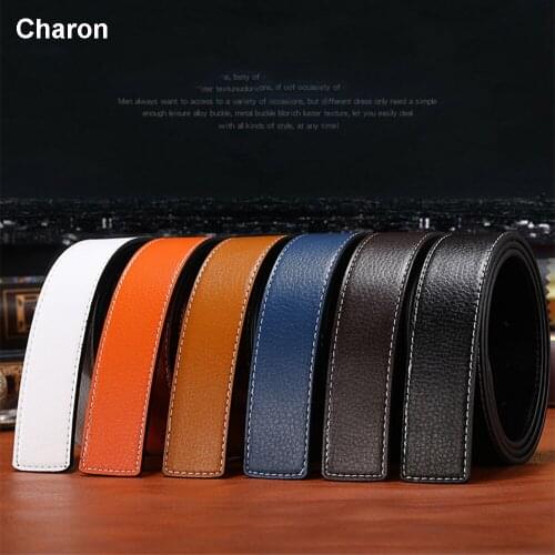 Leather No Buckle Belt Body Strap Without Buckle Belts Men Male Belts 2021 New Business Belt Without Automatic Buckle Strap
