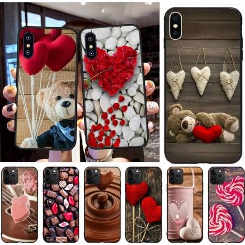 PENGHUWAN Love Soft Silicone TPU Phone Cover for iPhone 11 pro XS MAX 8 7 6 6S Plus X 5S SE XR case