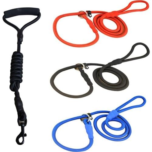 Nylon Pet Collar and leash Set 3 Colors 4 Sizes Small Medium Large Dog P Chain Pet Leash Lead