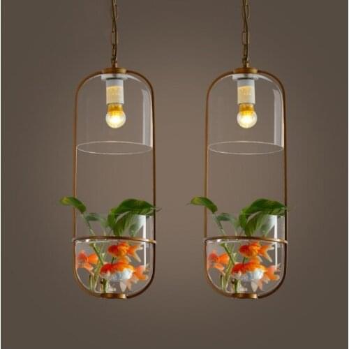 Nordic minimalist creative glass restaurant bar bedside balcony corridor home fashion plant clothing store hanging lamps