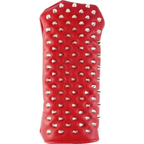 NRC Golf Club Headcovers 1Pcs Driver Fairway Hybird Rivets Red Blue PU Leather