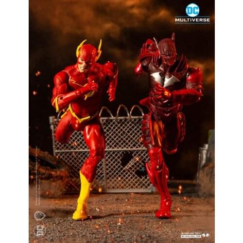 Original Mcfarlane DC The Red Death The Flash Suit Anime Action Figur Toy for Child Halloween Gift