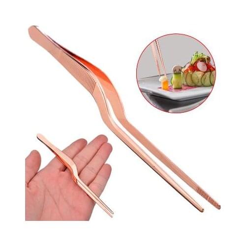 5.47inch Barbecue Tong Tweezer Chef Pliers Plating Chef Food Tweezer BBQ Clip Serving Presentation Kitchen Tool