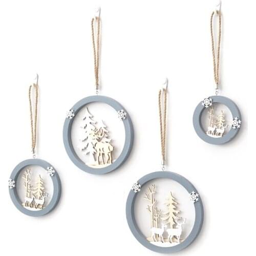 Bold hemp rope Nordic style decoration hollow pattern design creative home stereo deer wall decoration pendant