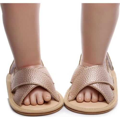 2021 Newborn Summer 0-18M Cotton Sandals Soft Sole Baby Anti-slip Baby Infant Girls Boys Sandals