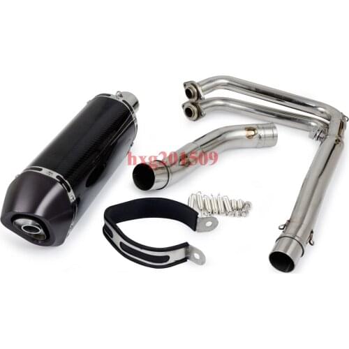 For Kawasaki Ninja 300 Exhaust Pipe Real Carbon Fiber Muffler, Outlet Cap With DB Killer To Kill Internal Noise MPF-NJ300-A