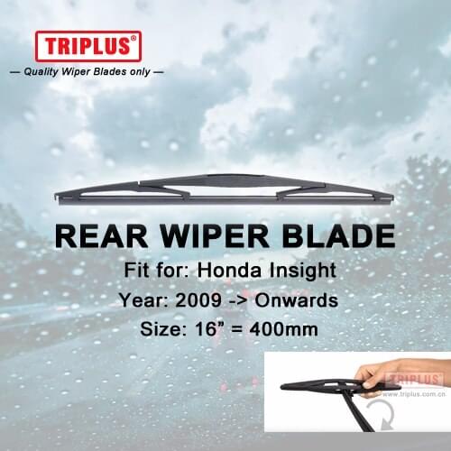 Rear Wiper Blade for Honda Insight (2009-Onwards) 1pc 16" 400mm,Car Rear Windscreen Wipers,for Back Window Windshield Blades