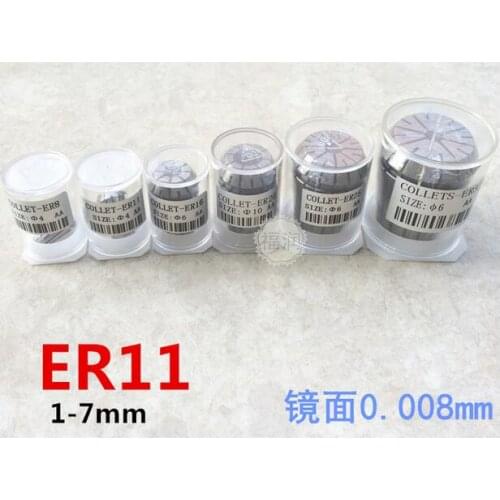 1 pc higher quality er11 collet for CNC milling lathe tool and spindle motor, precision 0.008mm, choose one 3mm/4mm/5mm/6mm/7mm
