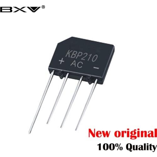 10PCS KBP210 2A 1000V in-line bridge stack rectifier flat bridge adapter dedicated bridge stack