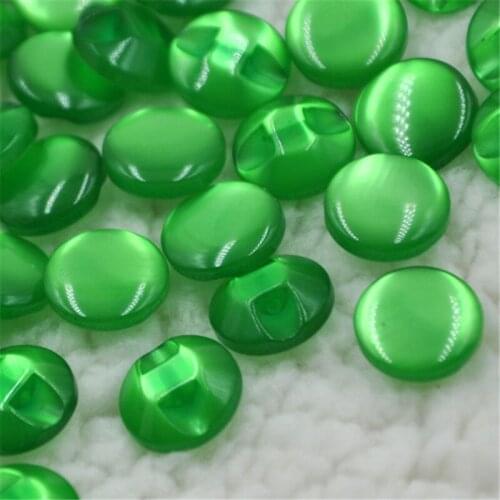 100pcs Green Color Child Clothes Candy Color Eye Cat Stone Button/Sewing lots PT82
