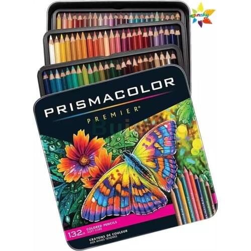 132 pack USA Prismacolor art Pencils Crayons De Couleur Wood Color Pencil Drawing Painting Stationery Sanford Soft Oily Pencil
