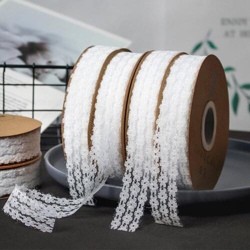 25mm Lace Ribbon Handicrafts Embroidered Lace Trim Fabric Ribbon DIY Sewing Accessories Wedding Party Gift Wrapping 36 Meters