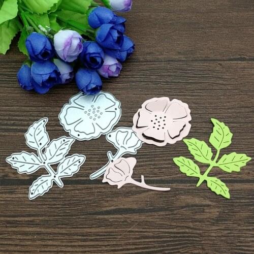 3pc spring flower leaf Metal Cutting Dies Stencils For Card Making Decorative Embossing Suit Paper Cards Stamp DIY