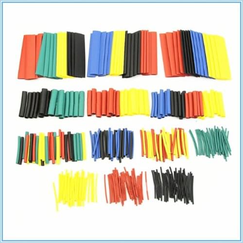 328Pcs 8 Sizes Multi Color Polyolefin 2:1 Halogen-Free Heat Shrink Tubing Tube Assortment Sleeving Wrap Tubes