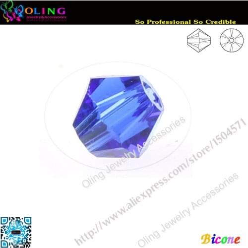 720pcs/Lot AAA Top Quality 5301 Bicone Beads 3mm Blue Crystal Bead Loose Spacer Beads fit DIY Jewelry Making