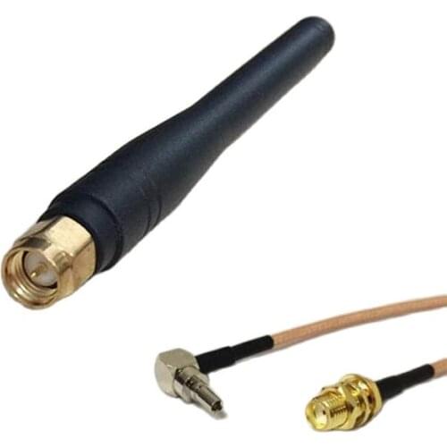 3G Antennas 800-2100MHZ 3dBi GSM Aerial Omni SMA Male Connector+ SMA Female Switch CRC9 Male Connector RG316 Cable 15cm