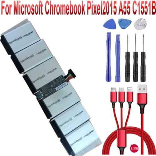 C1551B 9295mAh Battery for Microsoft Chromebook Pixel2015 A55 C1551B PC Battery+USB cable+toolkit