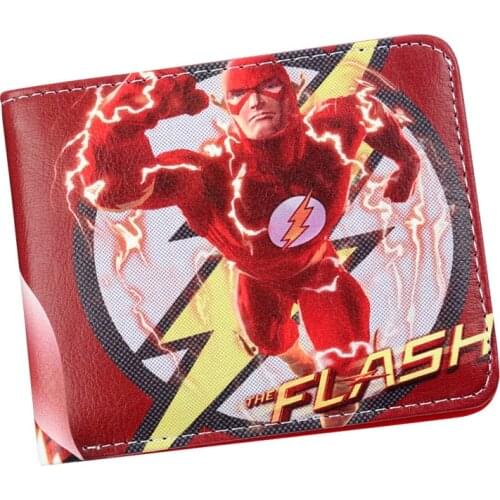 Comics Superhero Flash Mens Credit Card Holder Wallet Bifold ID Cash Coin Purse Clutch
