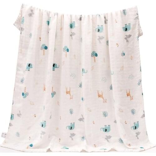 Baby Blanket For Newborn Soft Bamboo Fiber Cotton Muslin Swaddle Wrap For Infant Baby Bedding Children Bath Towel 4 Layers Gauze