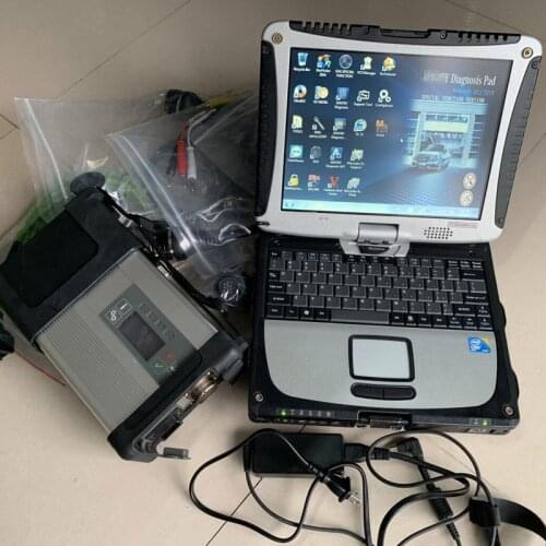 Mb star c5 diagnose scanner with PC cf19 laptop CF-19 ram 4g SSD 360gb software 2020.12 windows 7 ready to use