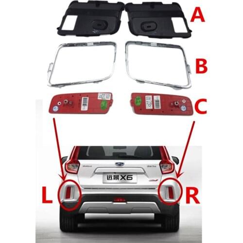 For Geely Emgrand X7,Geely X7,NL4 Rear Fog Light Frame Rear Bumper Mounting Bracket Base Reflector Light Strip Trim Rear Light