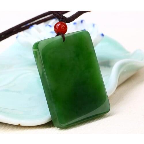 Expensive goods Hetian jade pendant Jasper safe and sound card jade necklace jade pendant